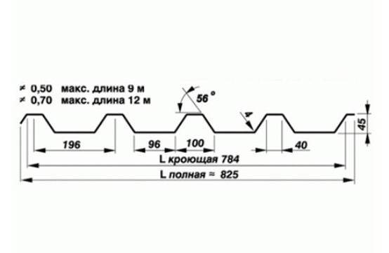 Перфорированный профлист Т45 усиленный